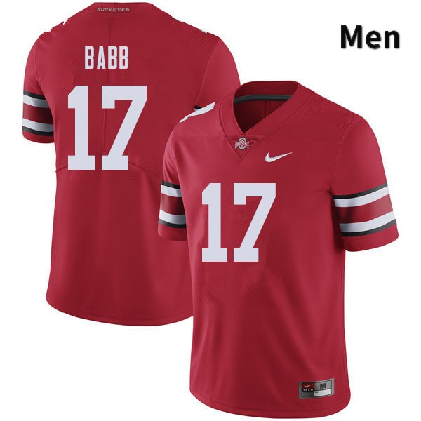 Ohio State Buckeyes Kamryn Babb Men's #17 Red Authentic Stitched College Football Jersey